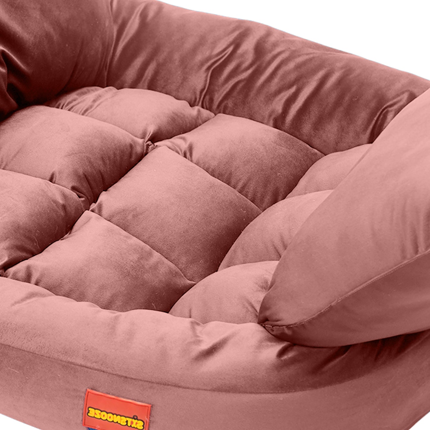 Brown Ultra Soft Rectangular Shape Side Raised Dog Bed