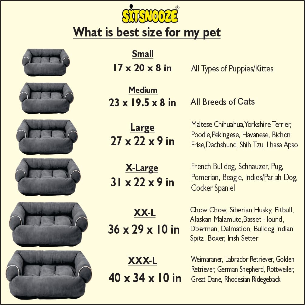 Light Grey Bolster Comfortable and Breathable Pet Sofa Bed