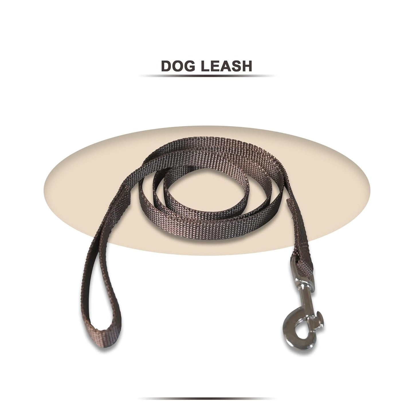 Copper Trendy Nylon Leash with Strong Metallic Hook for Dogs
