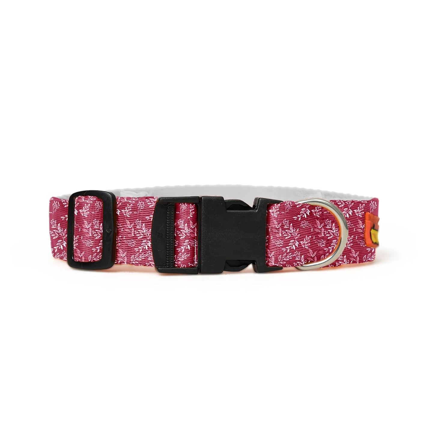 Pink Floral Dog Collar, Leash & Harness Combo Set