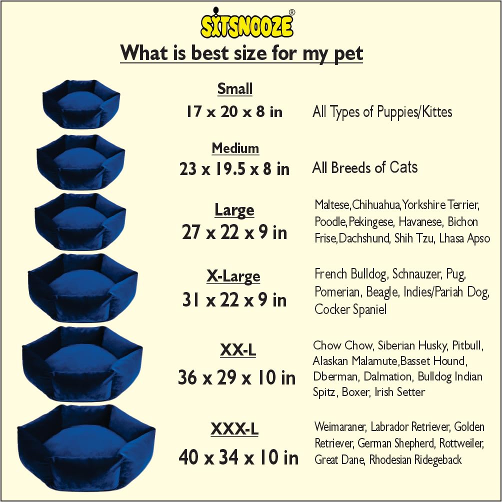 Red Plush Hexagon Dog and Cat Bed