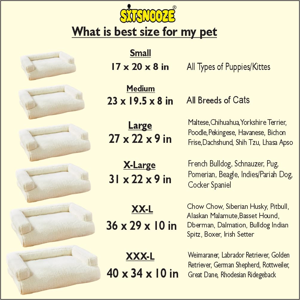 Cream Hypoallergenic Summer Extra Soft and Comfortable Dog Bed