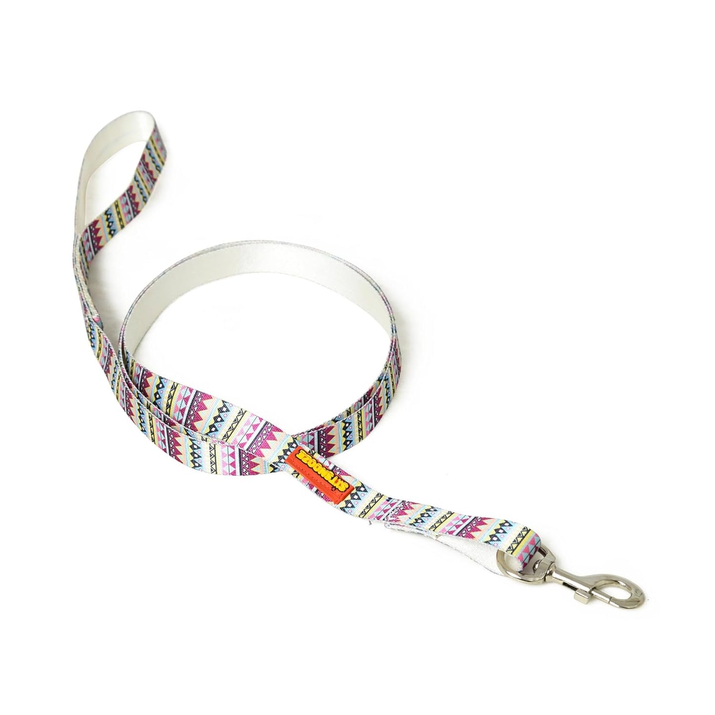 Pink White Dog Collar, Leash & Harness Combo Set