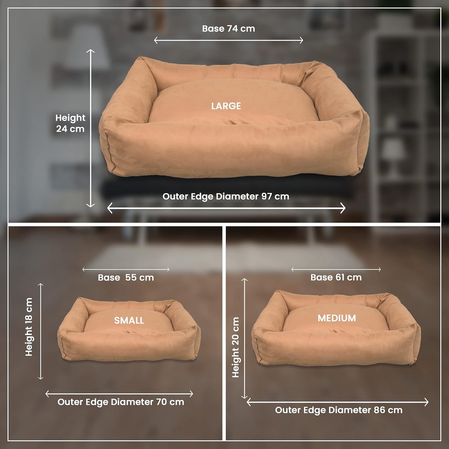 Beige Rectangle Shape Summer Season Dog Bed