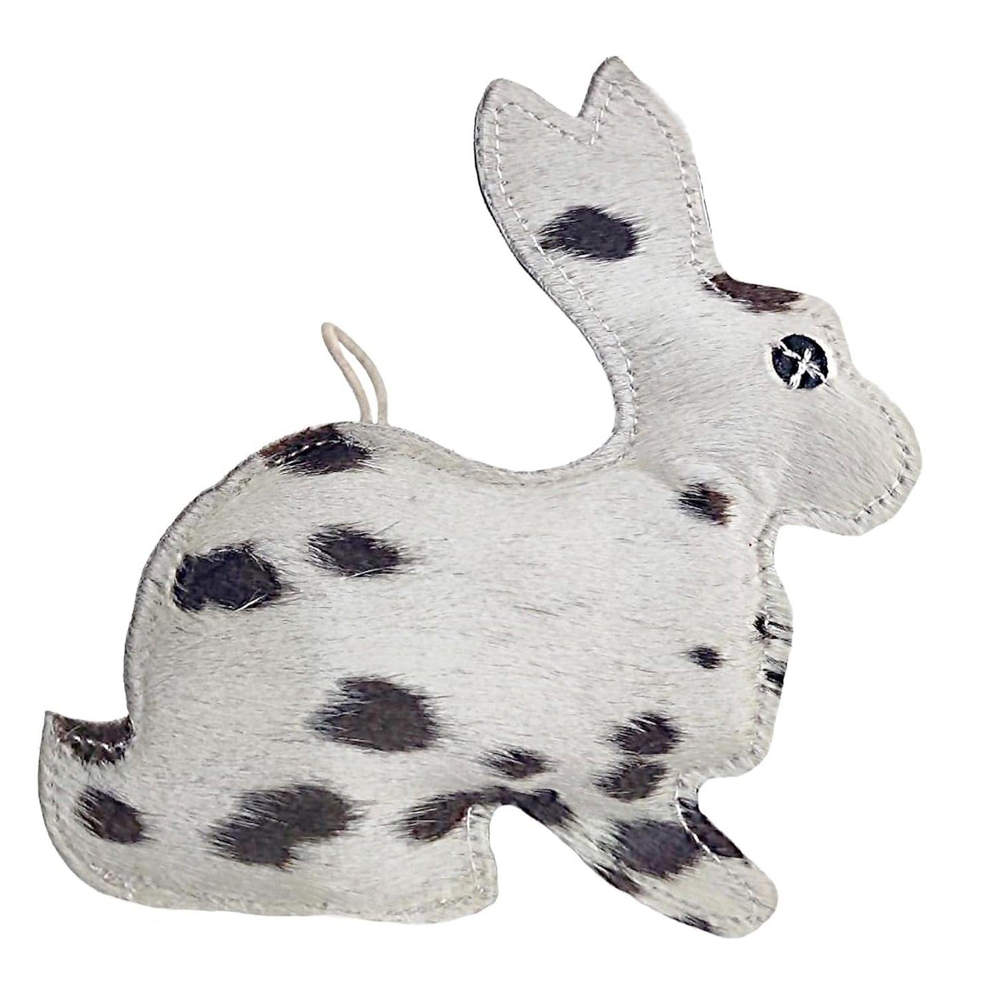 Rabbit White Furr Premium Leather Dog and Cat Toy