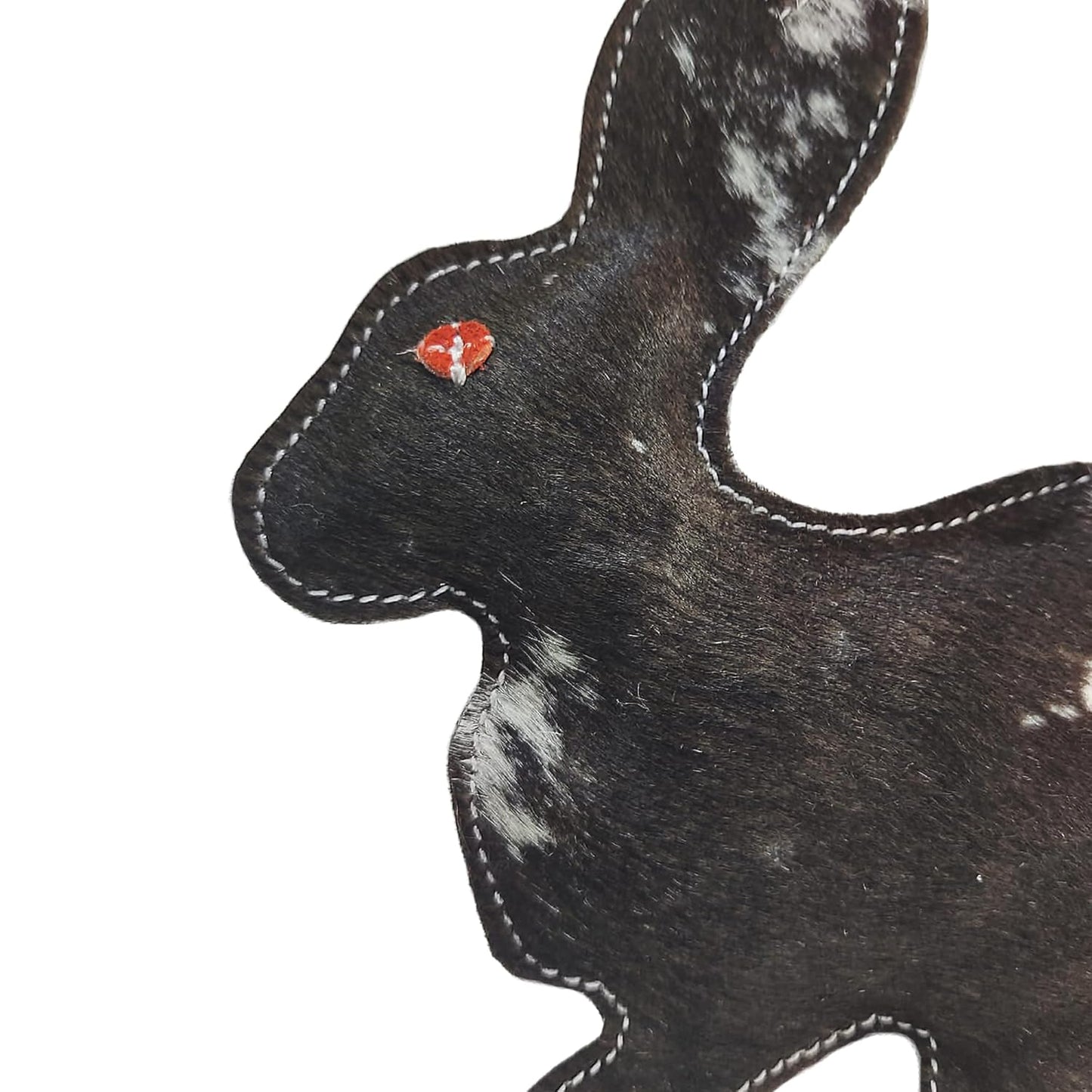 Black Rabbit Shape Premium Leather Dog and Cat Toy