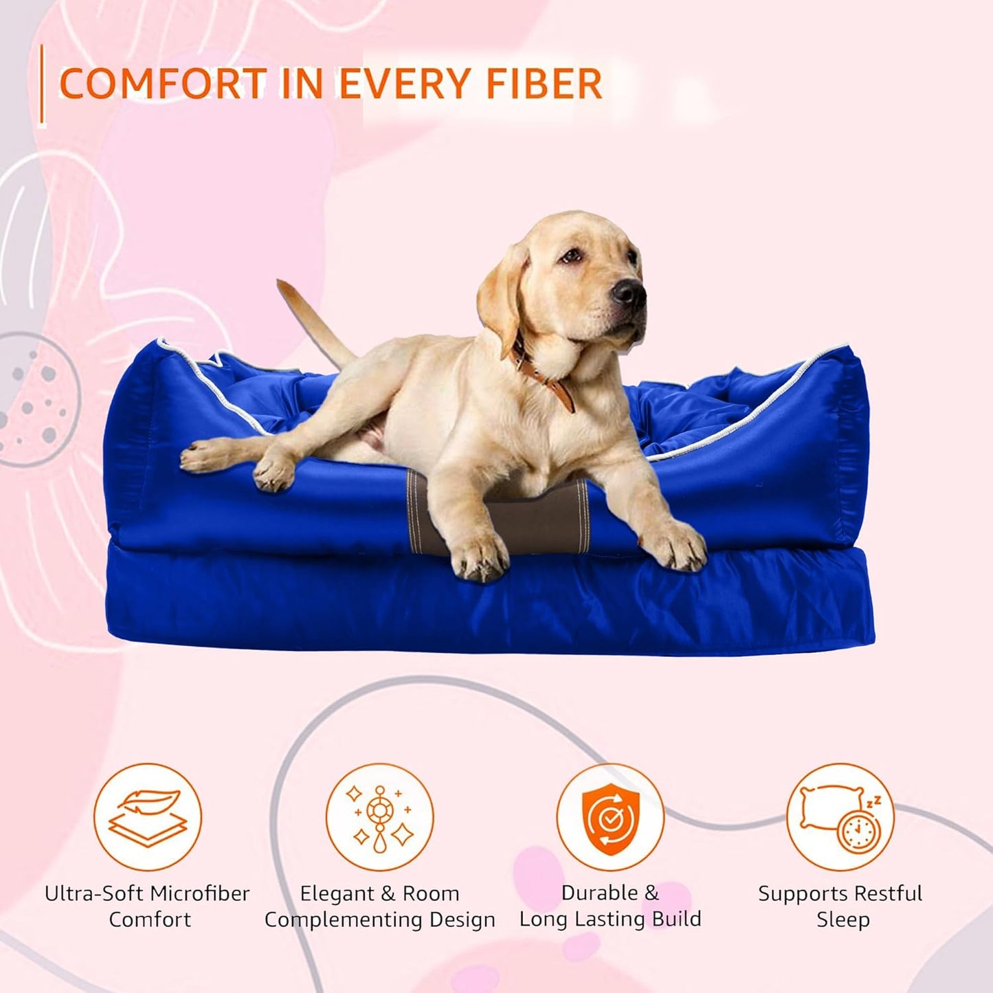 Royal Blue Comfortable and Breathable Pet Sofa Bed