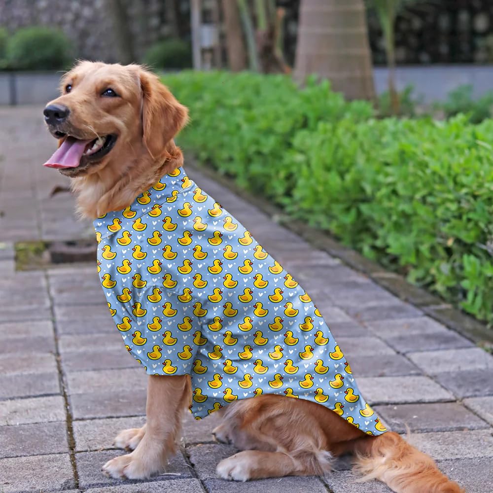 Blue Printed Velvet Shirt for Dog | Soft and Warm