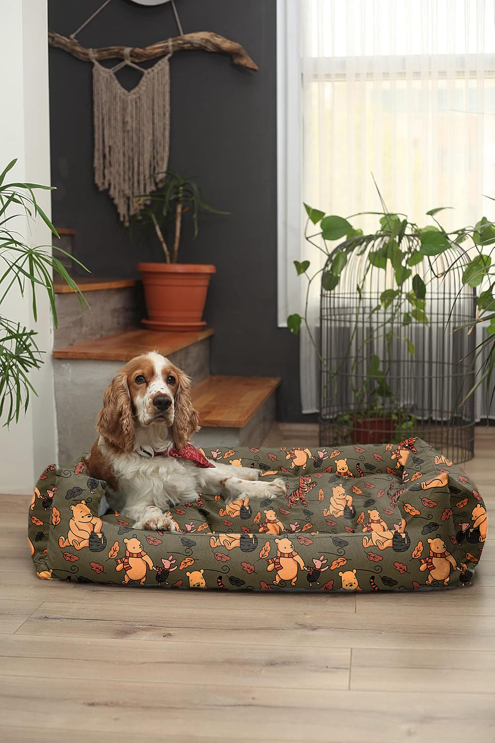 Green Plush Lounger Dog and Cat Bed