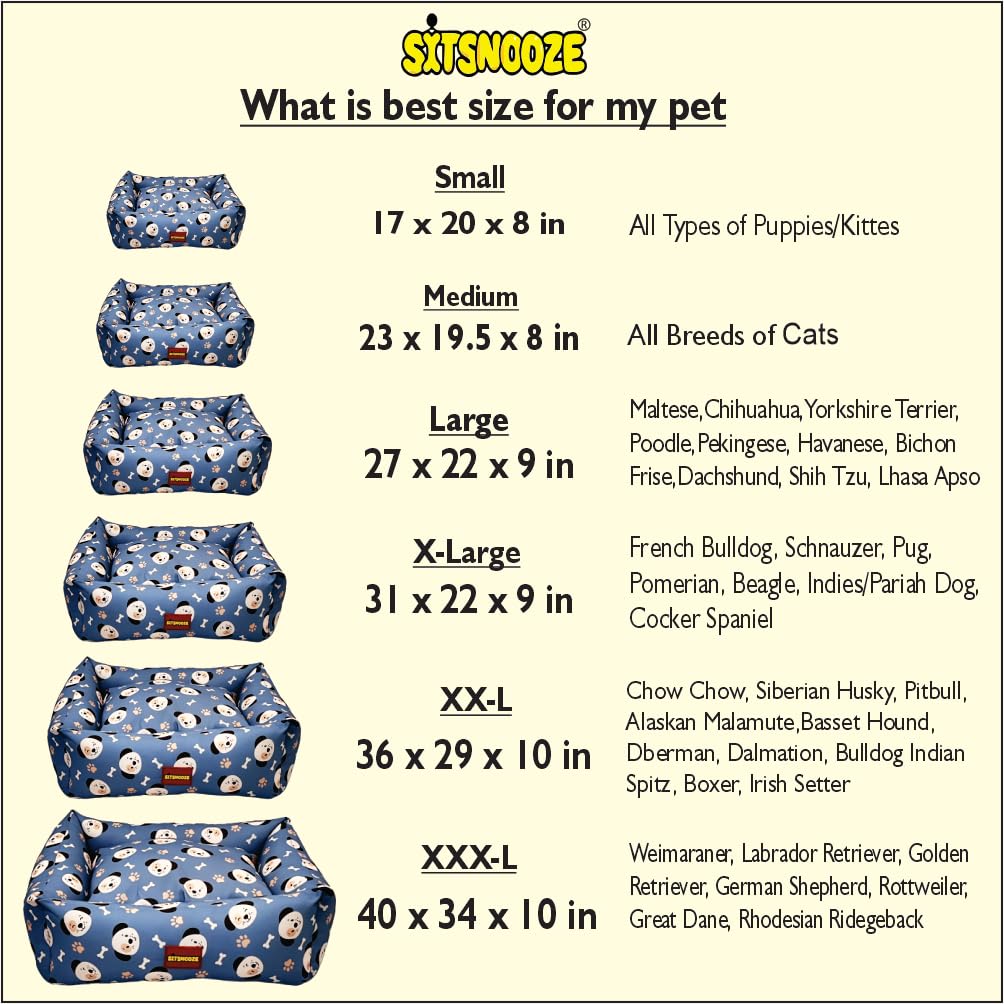 Multi Blue Plush Lounger Dog Bed and Cat Bed