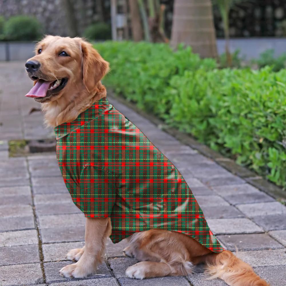 Green Printed Velvet Shirt for Dog | Soft and Warm