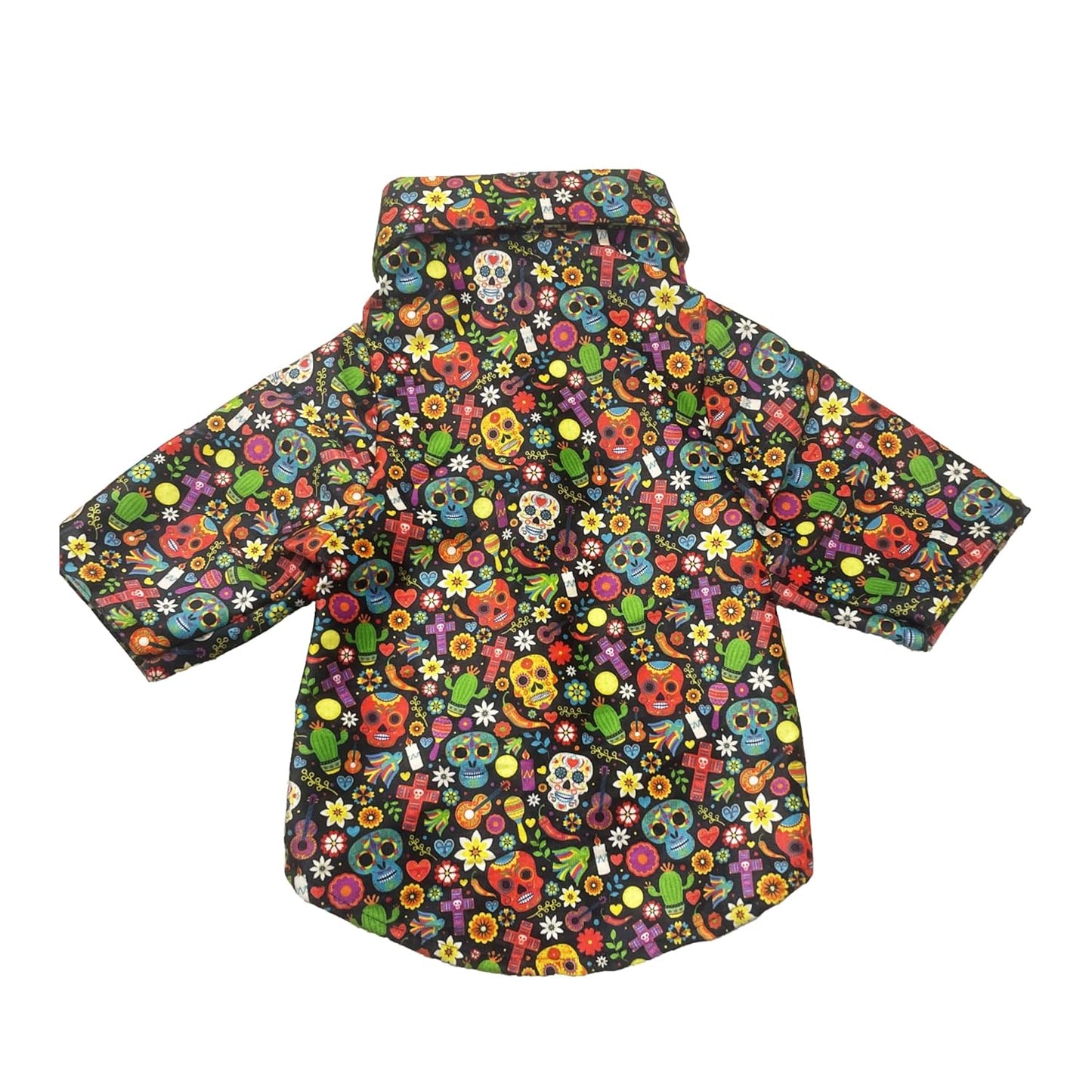 Black Printed Velvet Shirt for Dog | Soft and Warm