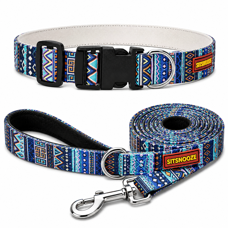 Azure Trail Collar & Matching Leash