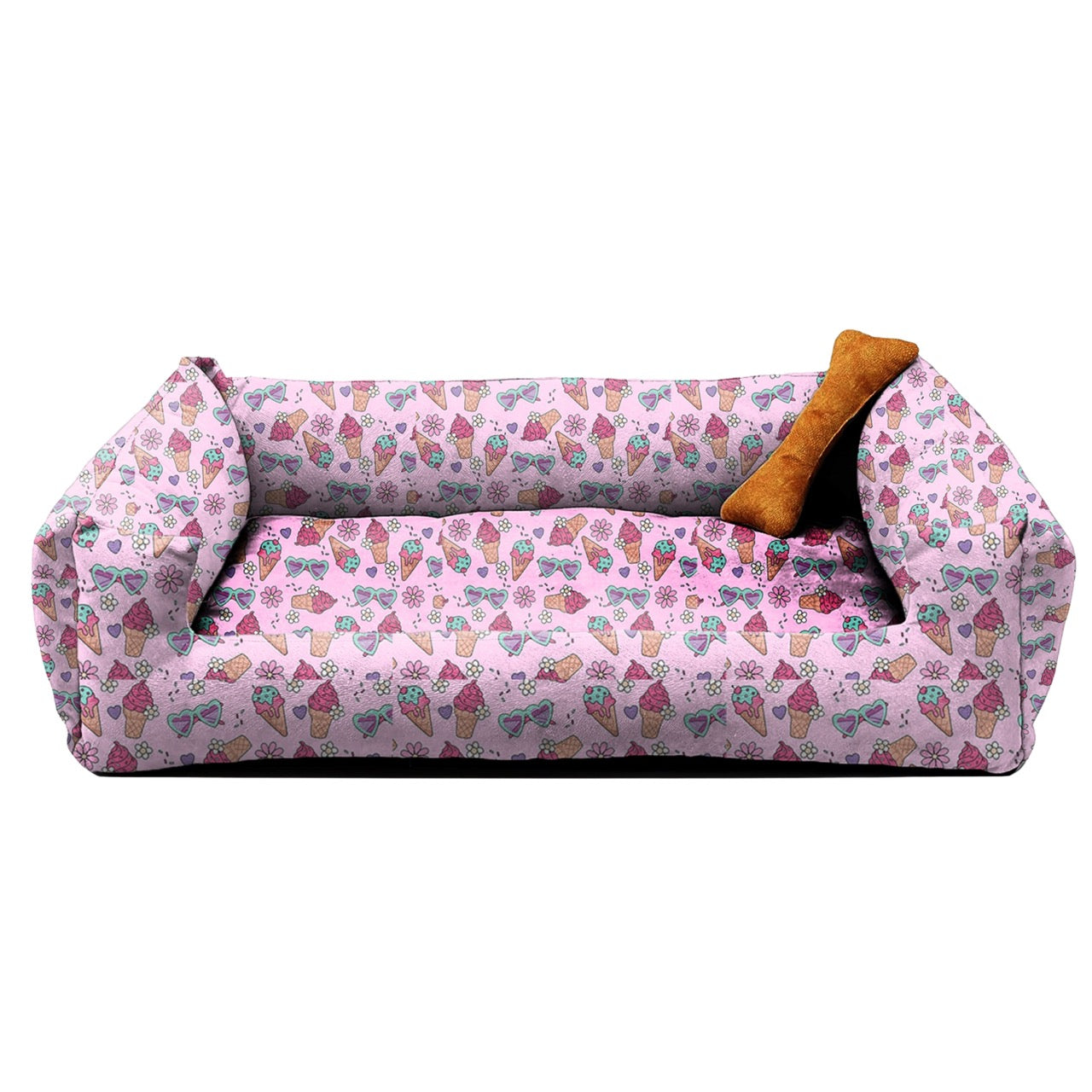 Lounger Ice Cream check Print Sofa Bed