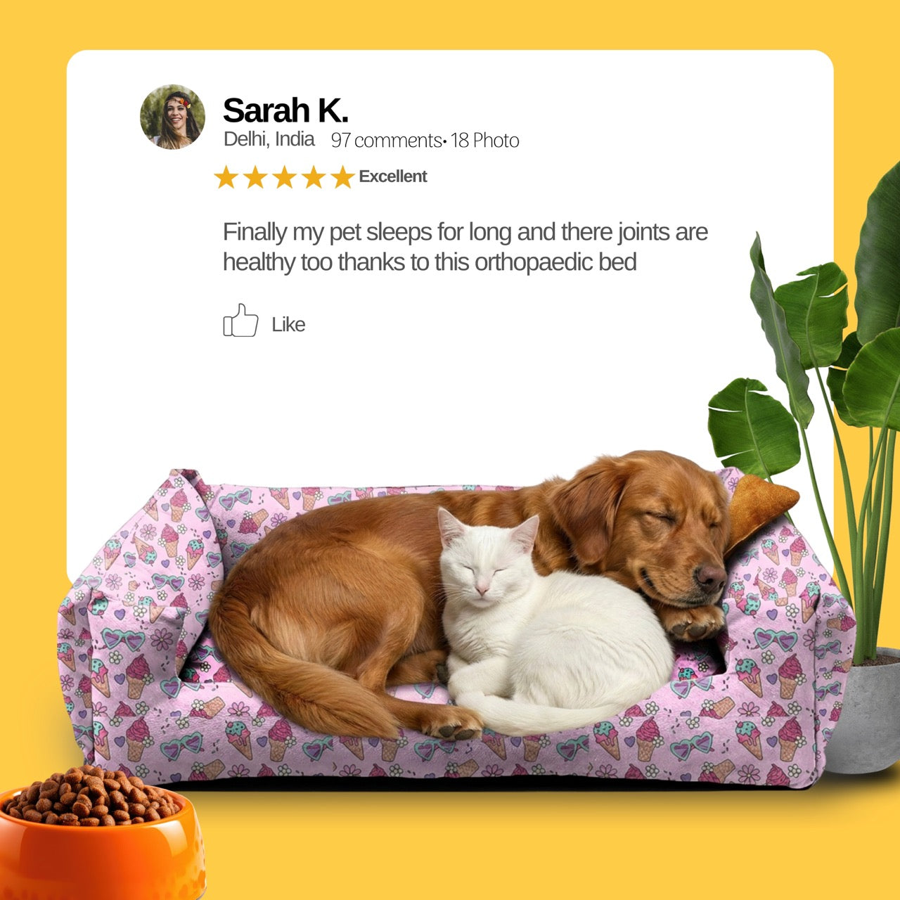 Lounger Ice Cream check Print Sofa Bed