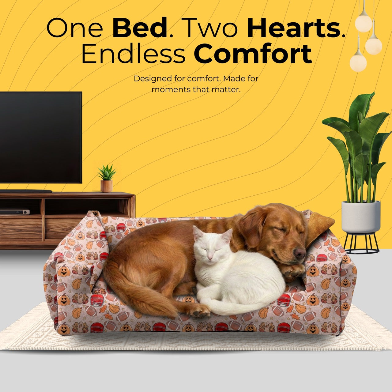 Lounger Pumpkin Print Sofa Bed