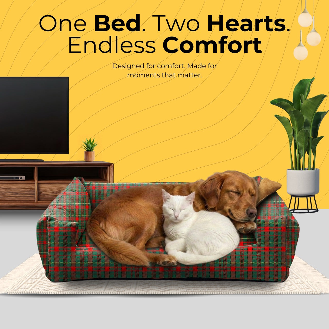 Lounger tartan check Print Sofa Bed