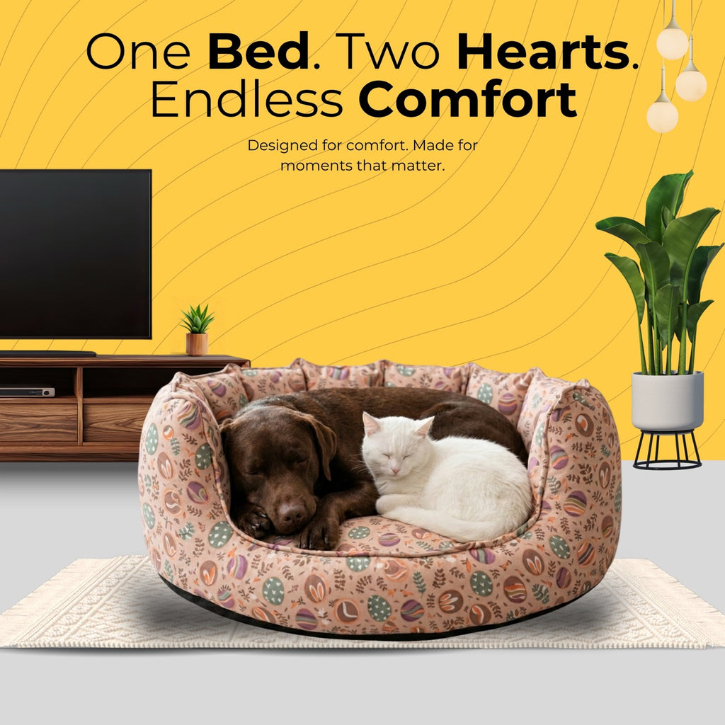 SnoozeSofa Colorful Egg Print Bed