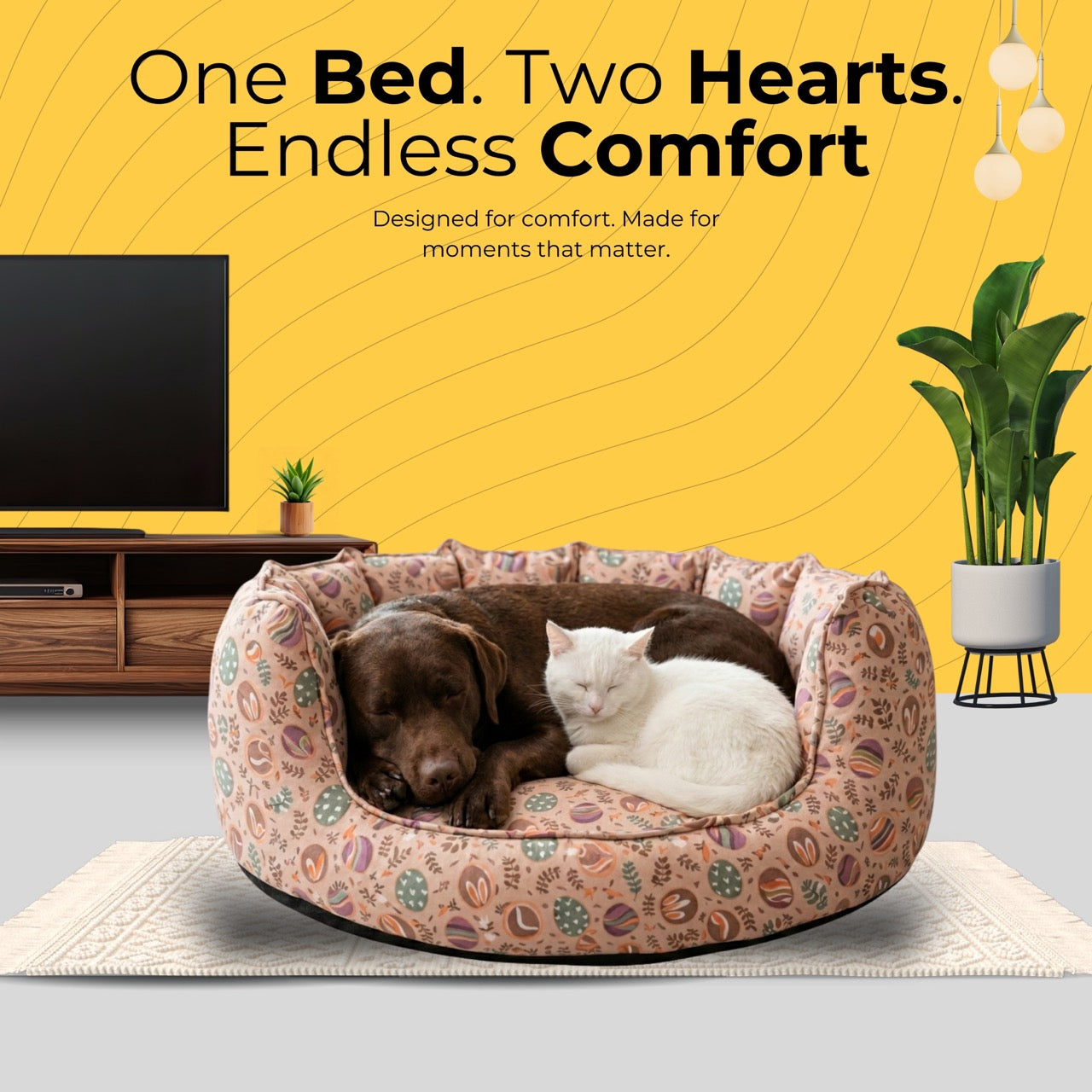 SnoozeSofa Colorful Egg Print Bed