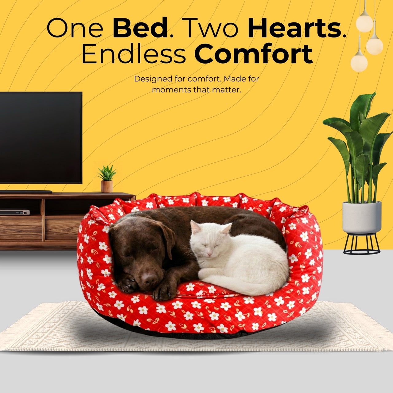 SnoozeSofa Flowral Print Bed