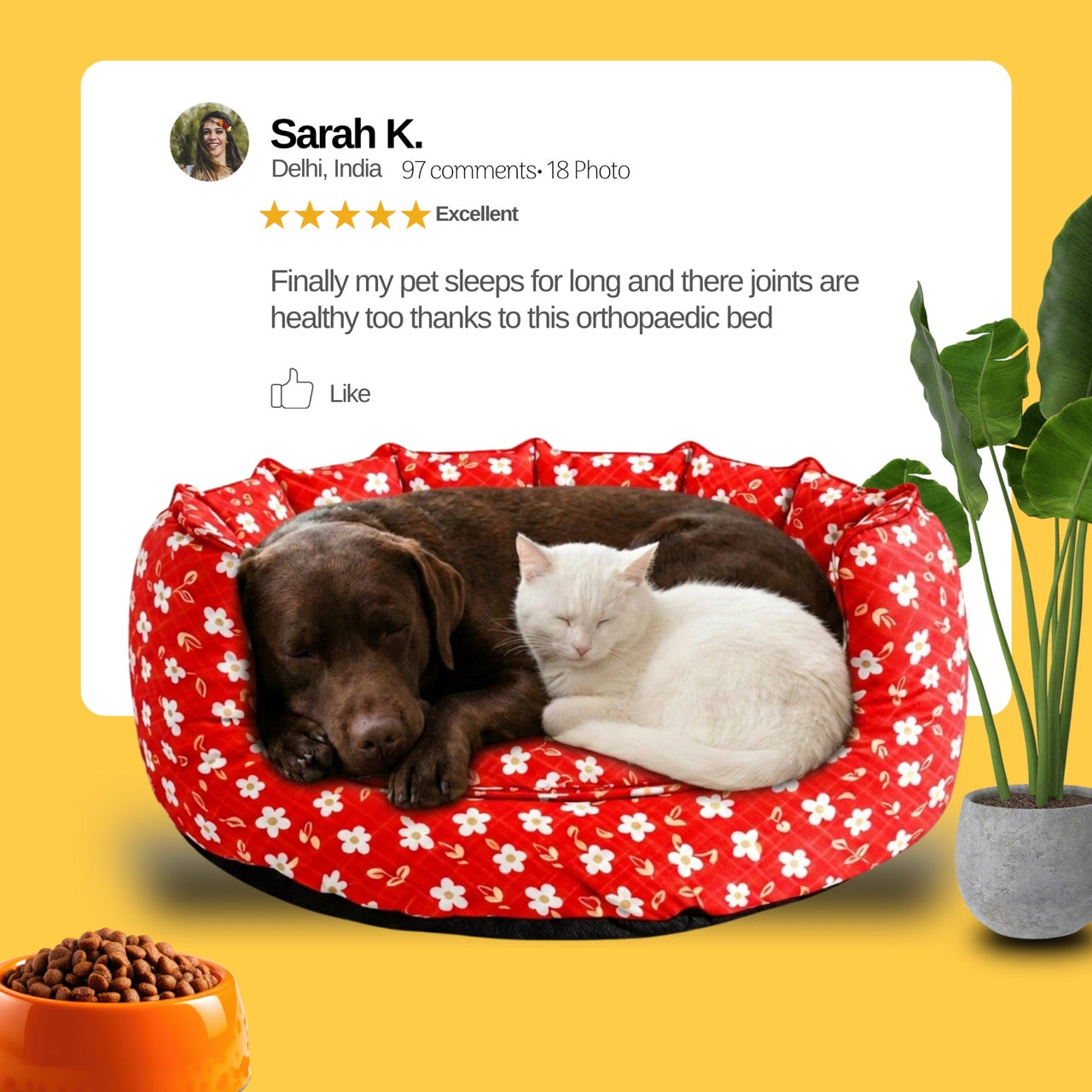 SnoozeSofa Flowral Print Bed