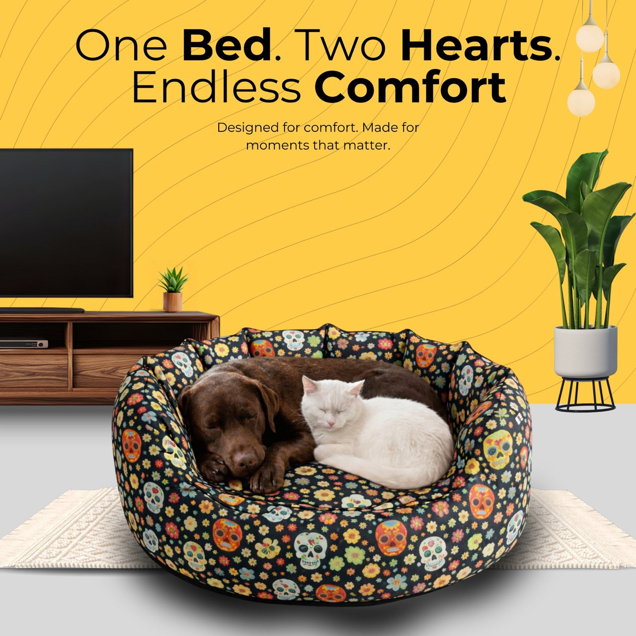 SnoozeSofa Skull Print Bed