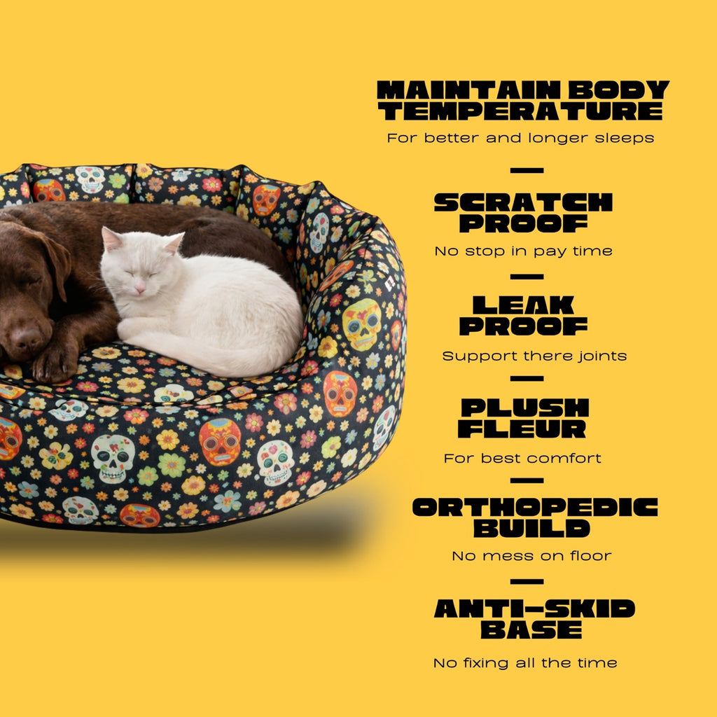 SnoozeSofa Skull Print Bed