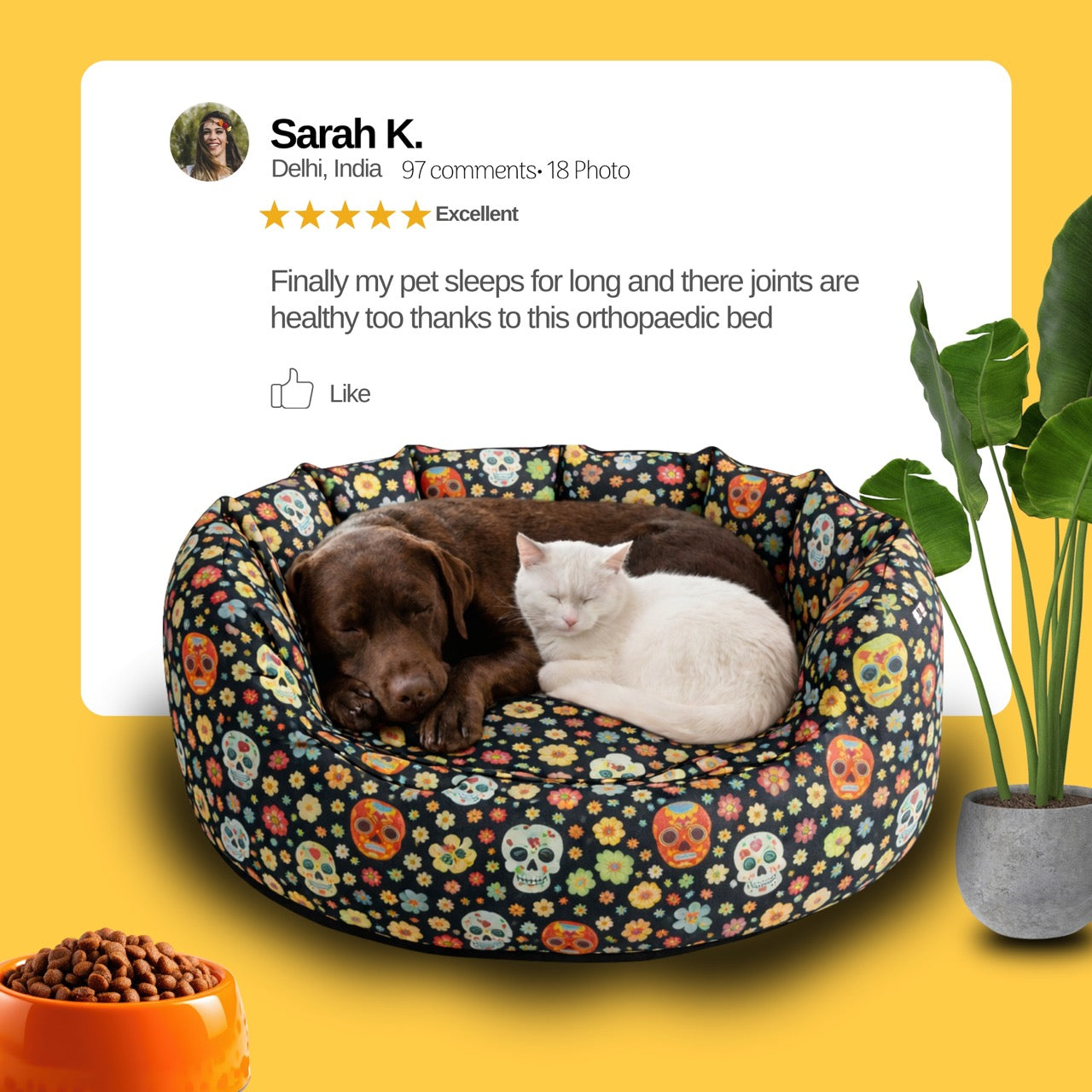 SnoozeSofa Skull Print Bed