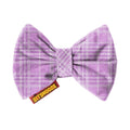 Lavender Plaid Printed Bow Tie