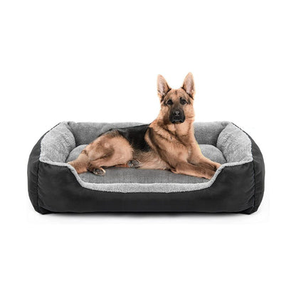 Grey Furr Rectangle Shape Dog Bed for Summer Season