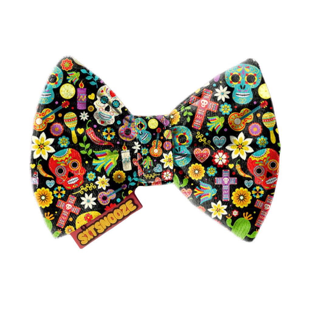 Sugar Skull Fiesta Printed Bow Tie