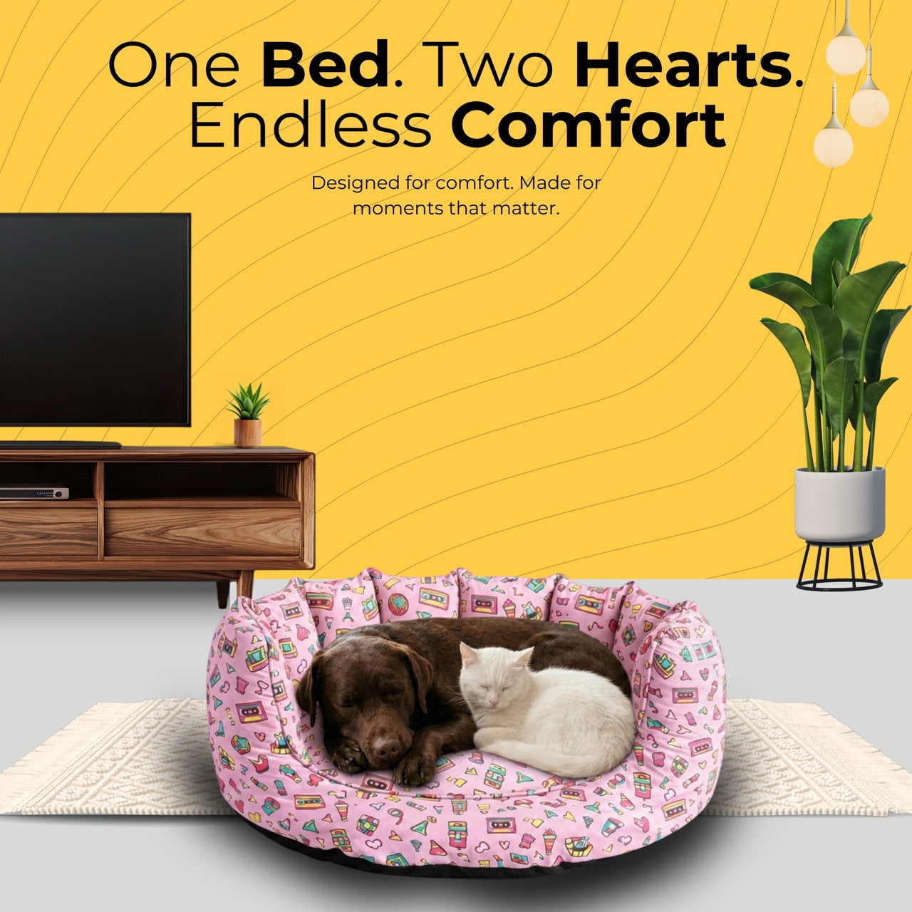 SnoozeSofa Radio Print Bed