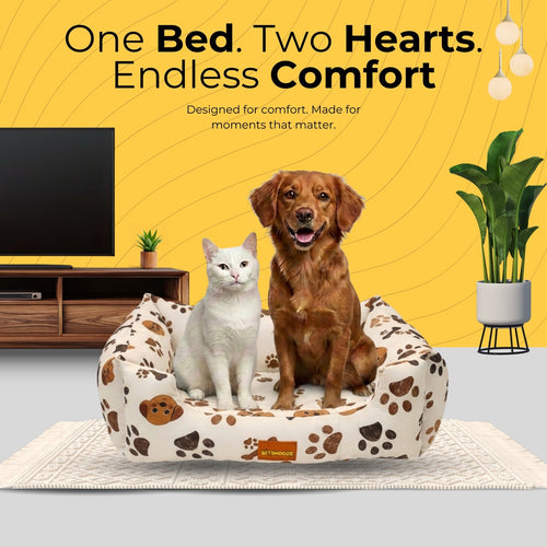 ComfortNest Paw Print Bed