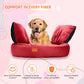 Red Ultra Soft Rectangular Shape Side Raised Dog Bed
