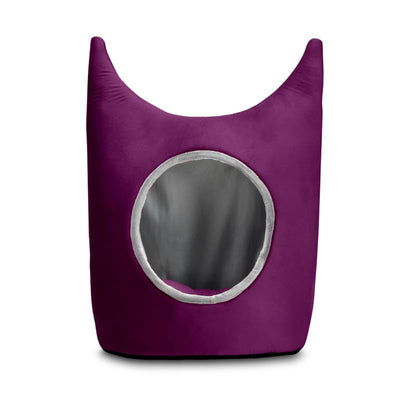 Purple Plush Solid Cat and Puppy Bed