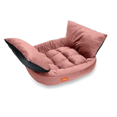 Brown Ultra Soft Rectangular Shape Side Raised Dog Bed