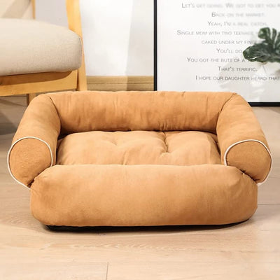 Beige Bolster Comfortable and Breathable Pet Sofa Bed
