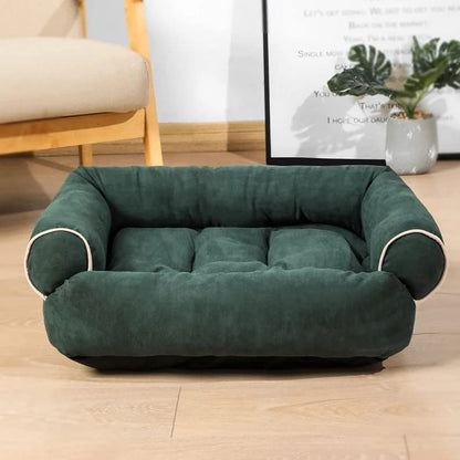 Green Bolster Comfortable and Breathable Pet Sofa Bed
