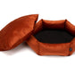 Orange Plush Hexagon Dog and Cat Bed