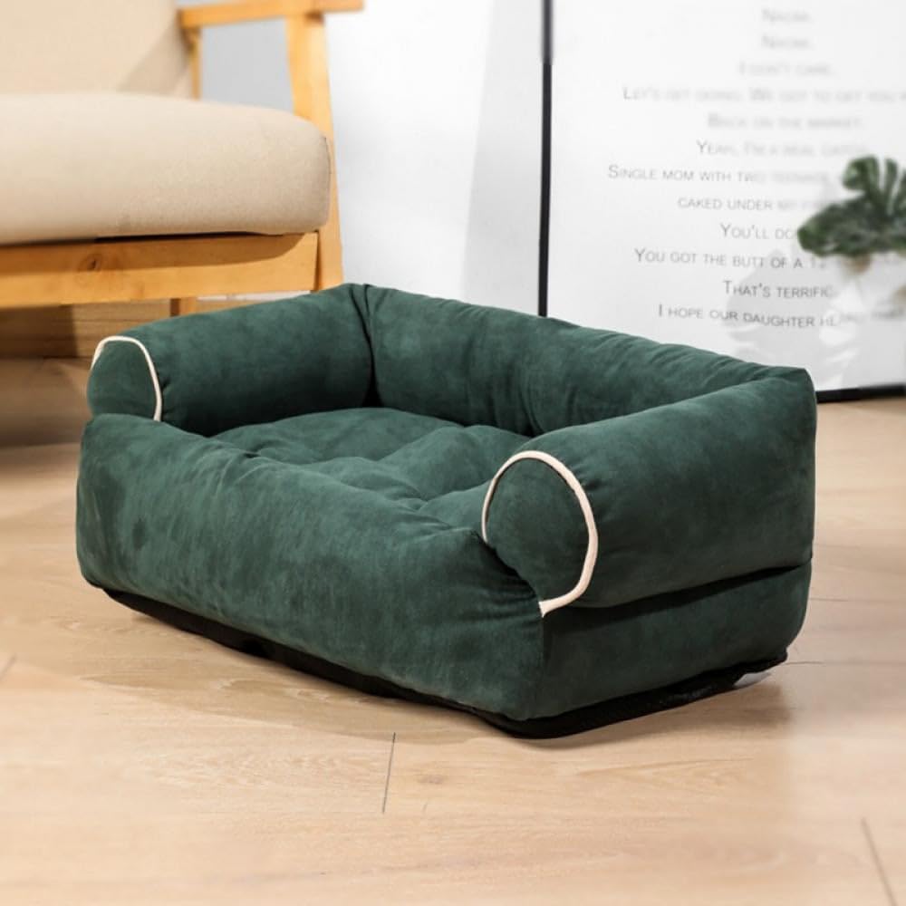 Green Bolster Comfortable and Breathable Pet Sofa Bed