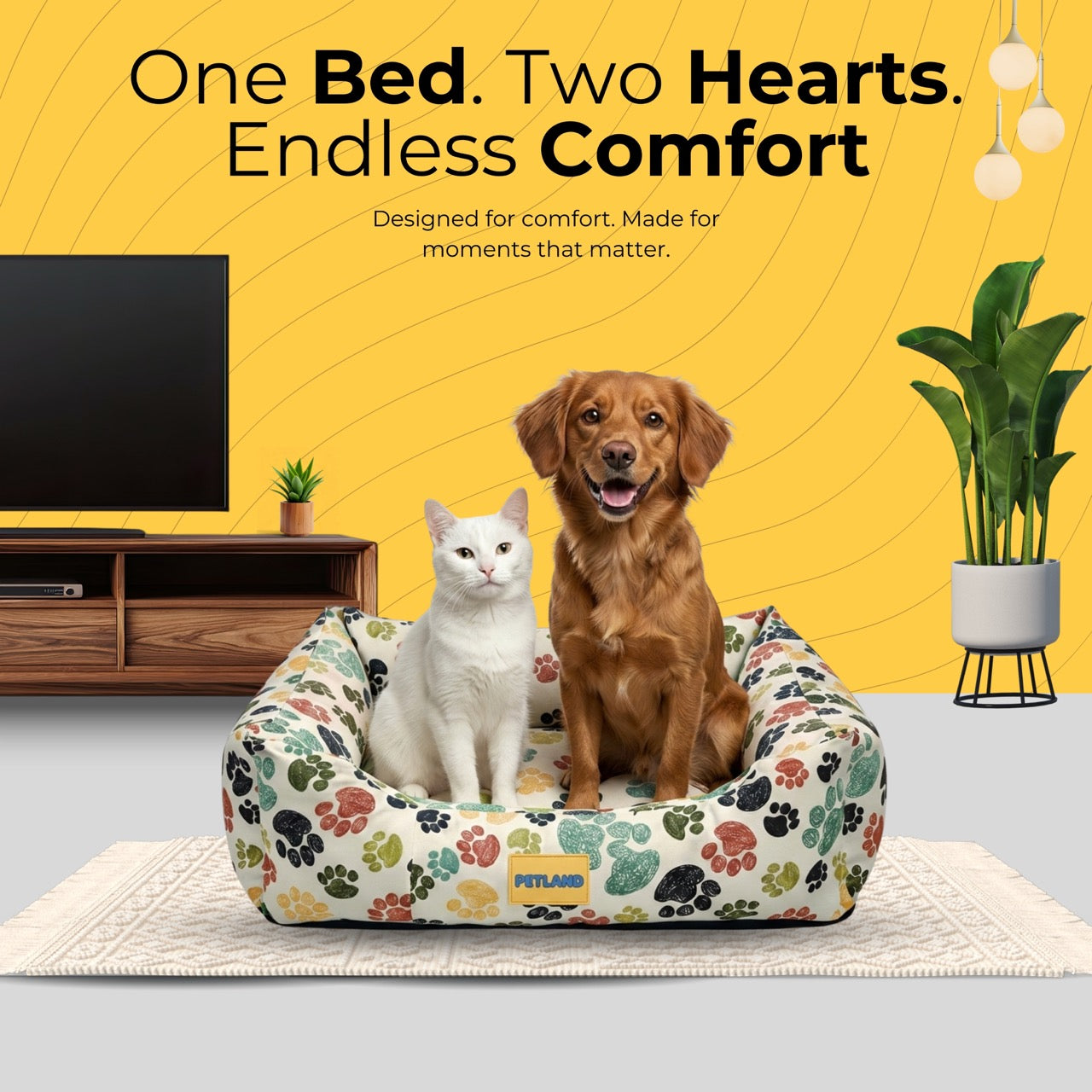 ComfortNest Forest Paw Print Bed