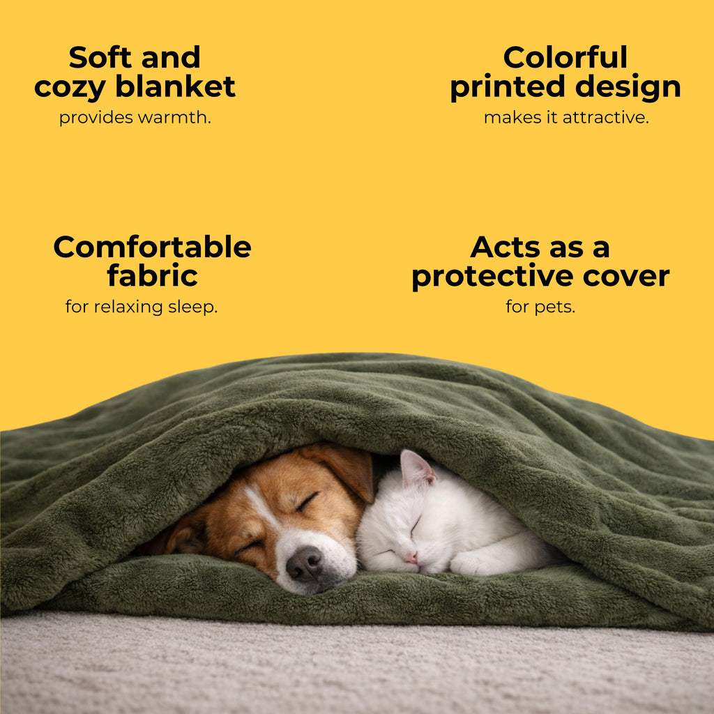 Forest Fleece Dog Furr Blanket