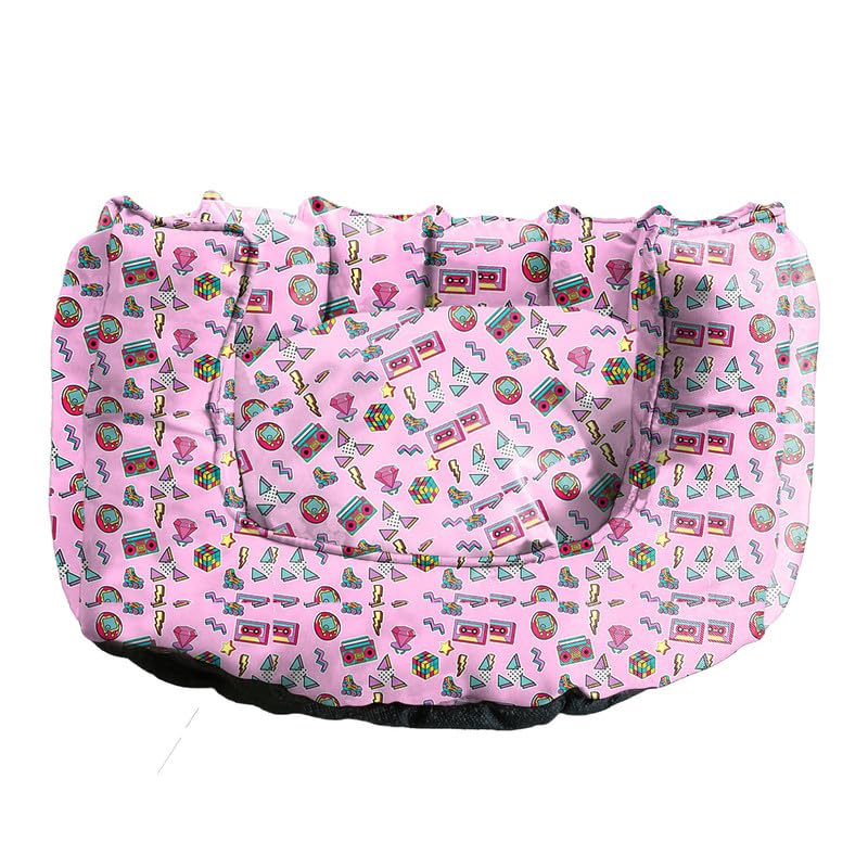 Blush Ultra-Comfort Plush Lounger with Anti-Slip Base Dog Bed