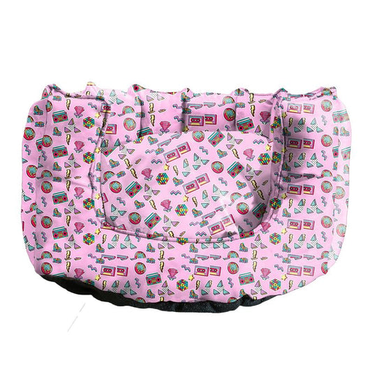Blush Ultra-Comfort Plush Lounger with Anti-Slip Base Dog Bed