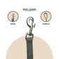 Dark Grey Trendy Nylon Leash with Strong Metallic Hook for Dogs