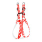 Red Printed Dog Collar, Leash & Harness Combo Set