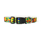 Orange Blue Dog Collar, Leash & Harness Combo Set