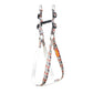 Red White Dog Collar, Leash & Harness Combo Set