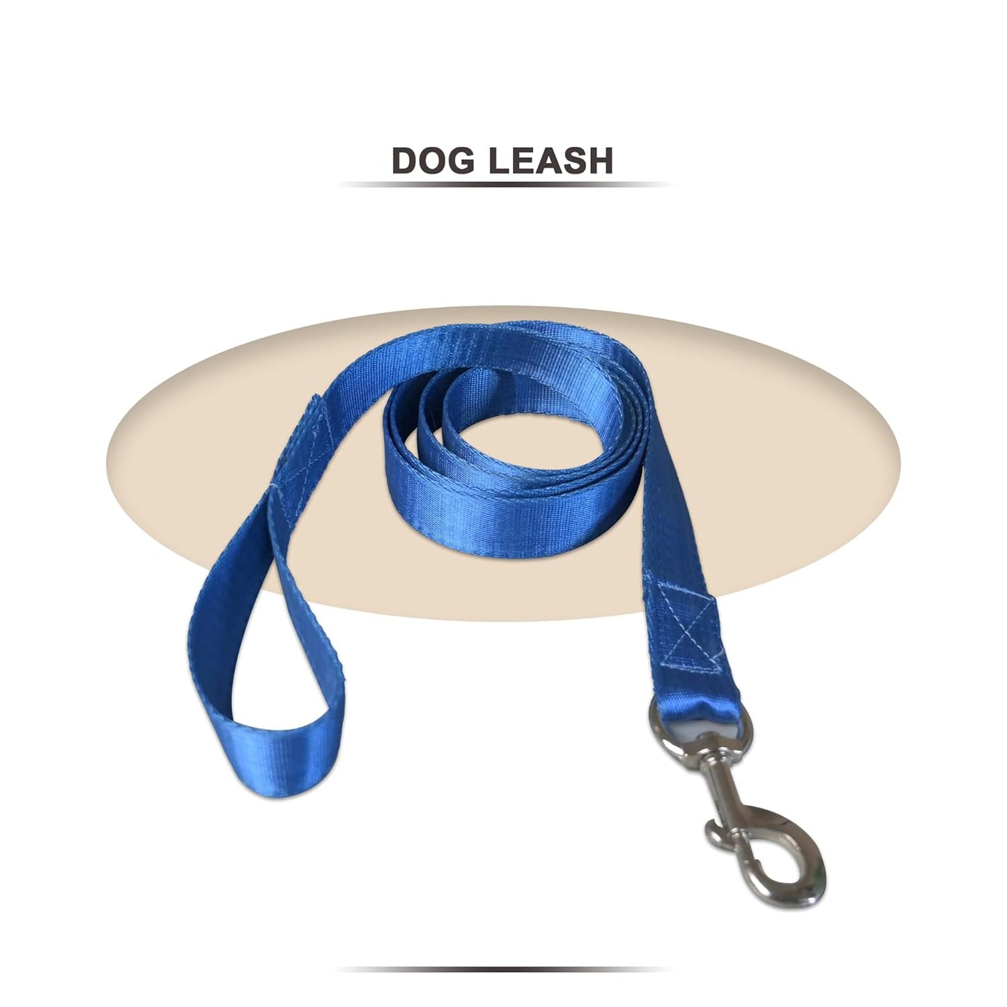 Blue Trendy Nylon Leash with Strong Metallic Hook for Dogs