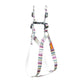 Pink White Dog Collar, Leash & Harness Combo Set